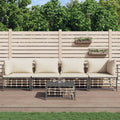 5-tlg. Garten-Lounge-Set mit Kissen Anthrazit Poly Rattan
