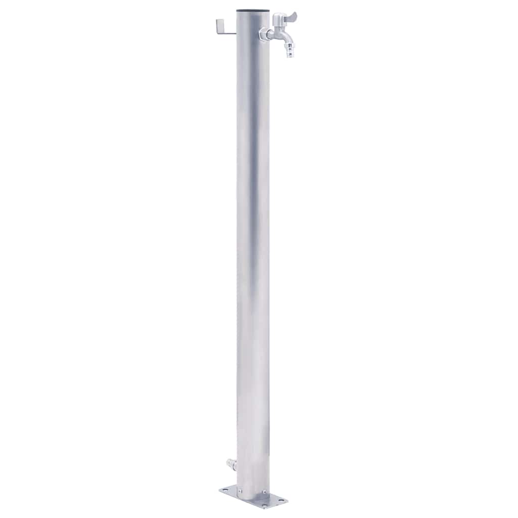 Wassersäule für den Garten 40 cm Edelstahl Rund