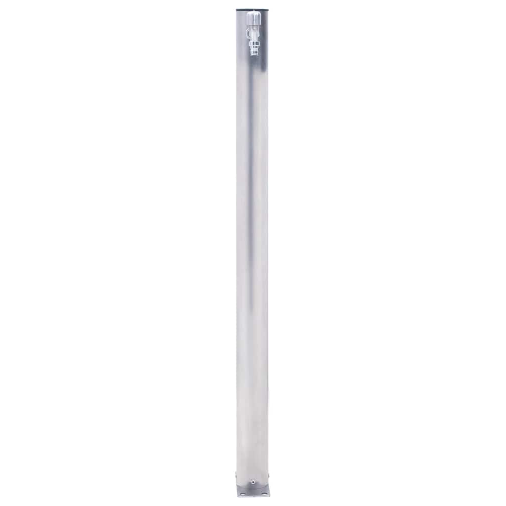 Wassersäule für den Garten 100 cm Edelstahl Rund