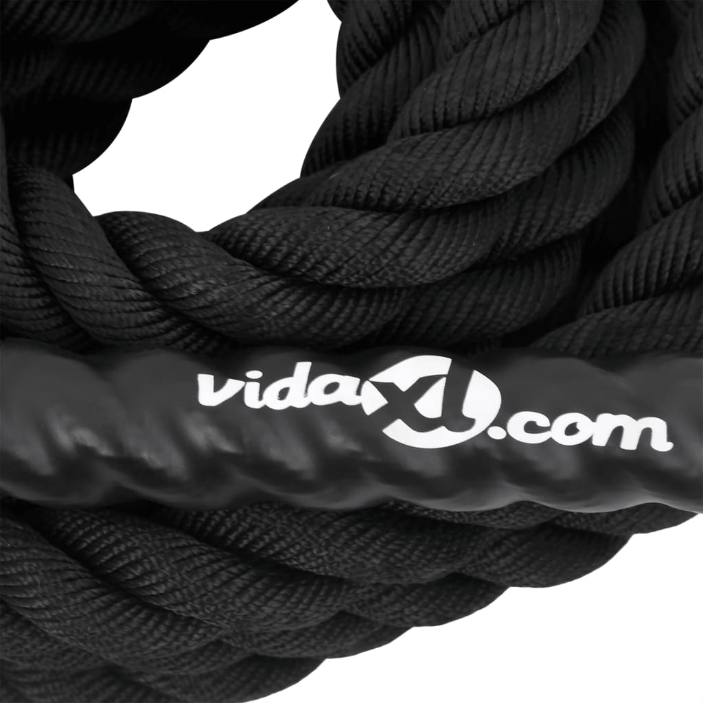 Battle Rope Schwarz 6 m 4,5 kg Polyester
