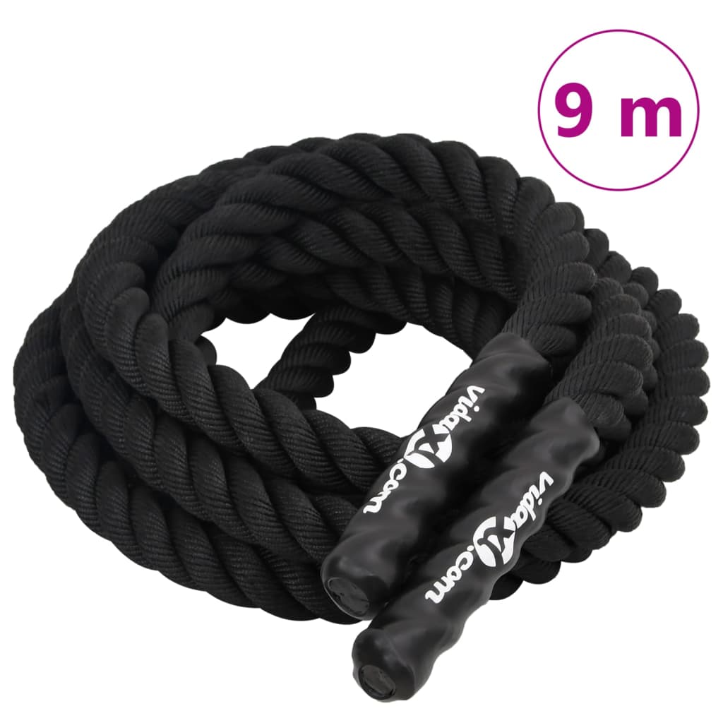 Kampfseil Schwarz 9 m 6,8 kg Polyester