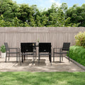 7-tlg. Garten-Essgruppe Poly Rattan und Stahl