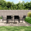 7-tlg. Garten-Essgruppe Poly Rattan und Stahl