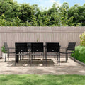 9-tlg. Garten-Essgruppe Poly Rattan und Stahl