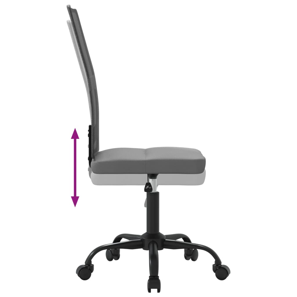 Bürostuhl Höhenverstellbar Grau Netzstoff