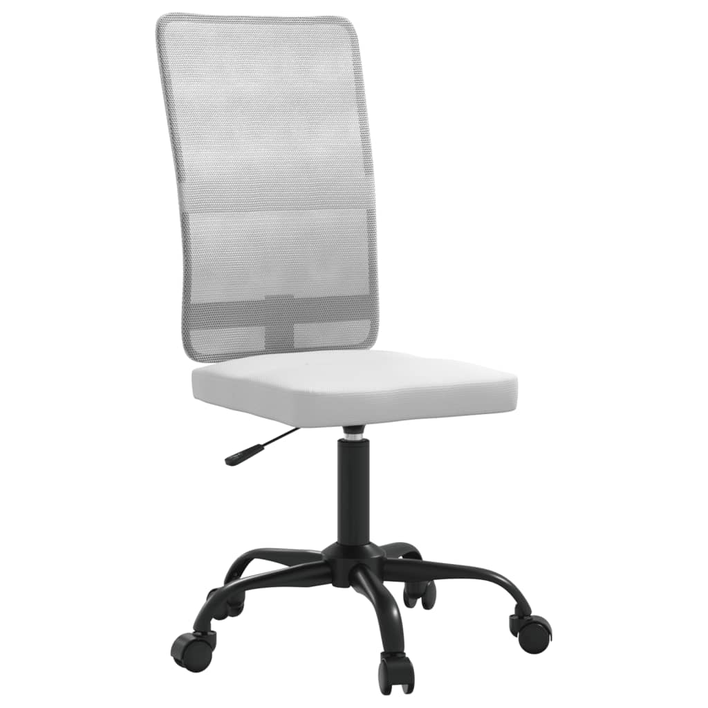 Bürostuhl Höhenverstellbar Weiß Netzstoff
