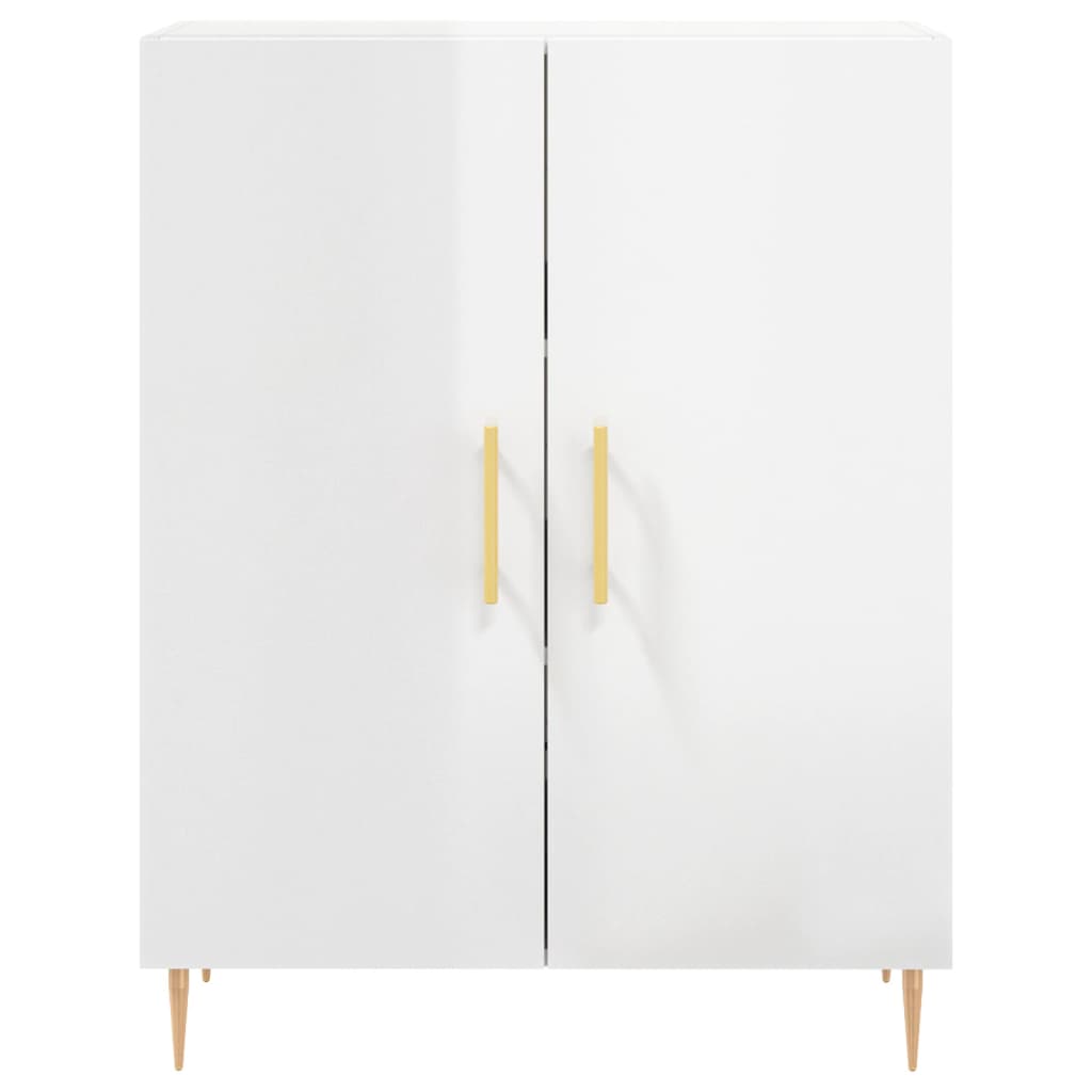 Sideboard Hochglanz-Weiß 69,5x34x90 cm Holzwerkstoff
