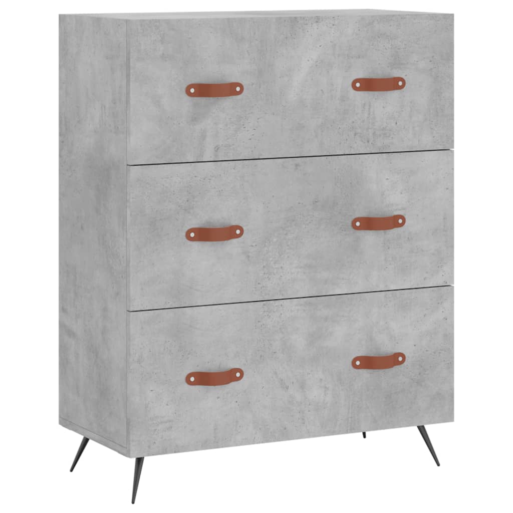 Kommode Betongrau 69,5x34x90 cm Holzwerkstoff
