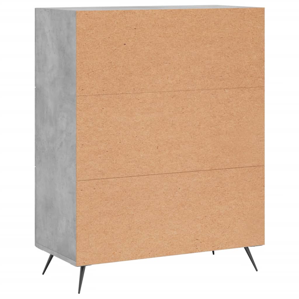 Kommode Betongrau 69,5x34x90 cm Holzwerkstoff