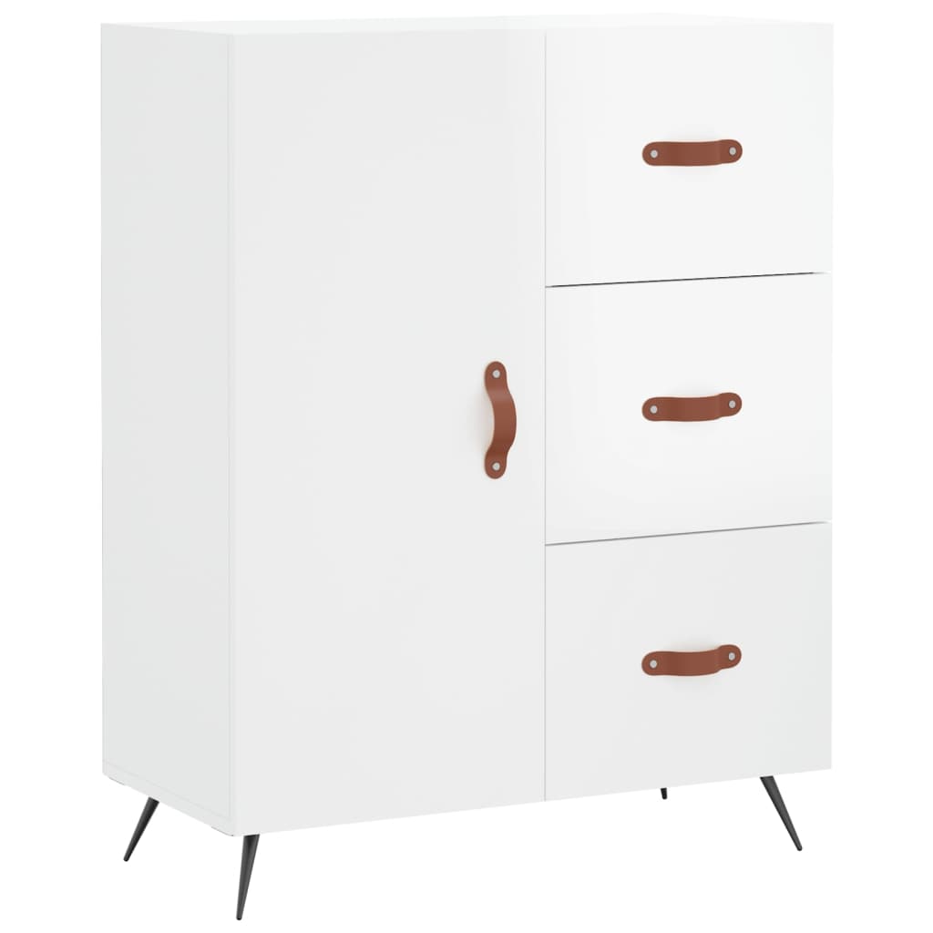 Sideboard Hochglanz-Weiß 69,5x34x90 cm Holzwerkstoff