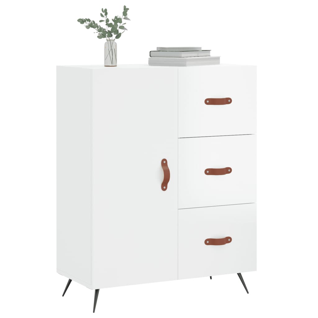 Sideboard Hochglanz-Weiß 69,5x34x90 cm Holzwerkstoff