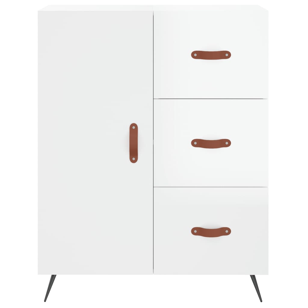 Sideboard Hochglanz-Weiß 69,5x34x90 cm Holzwerkstoff