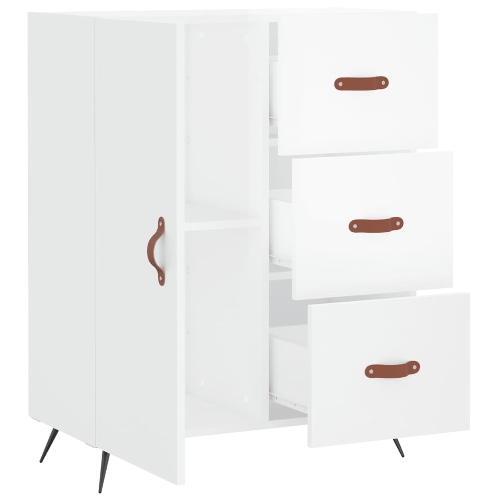 Sideboard Hochglanz-Weiß 69,5x34x90 cm Holzwerkstoff