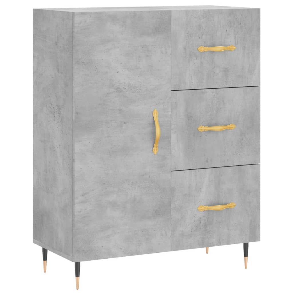 Sideboard Betongrau 69,5x34x90 cm Holzwerkstoff