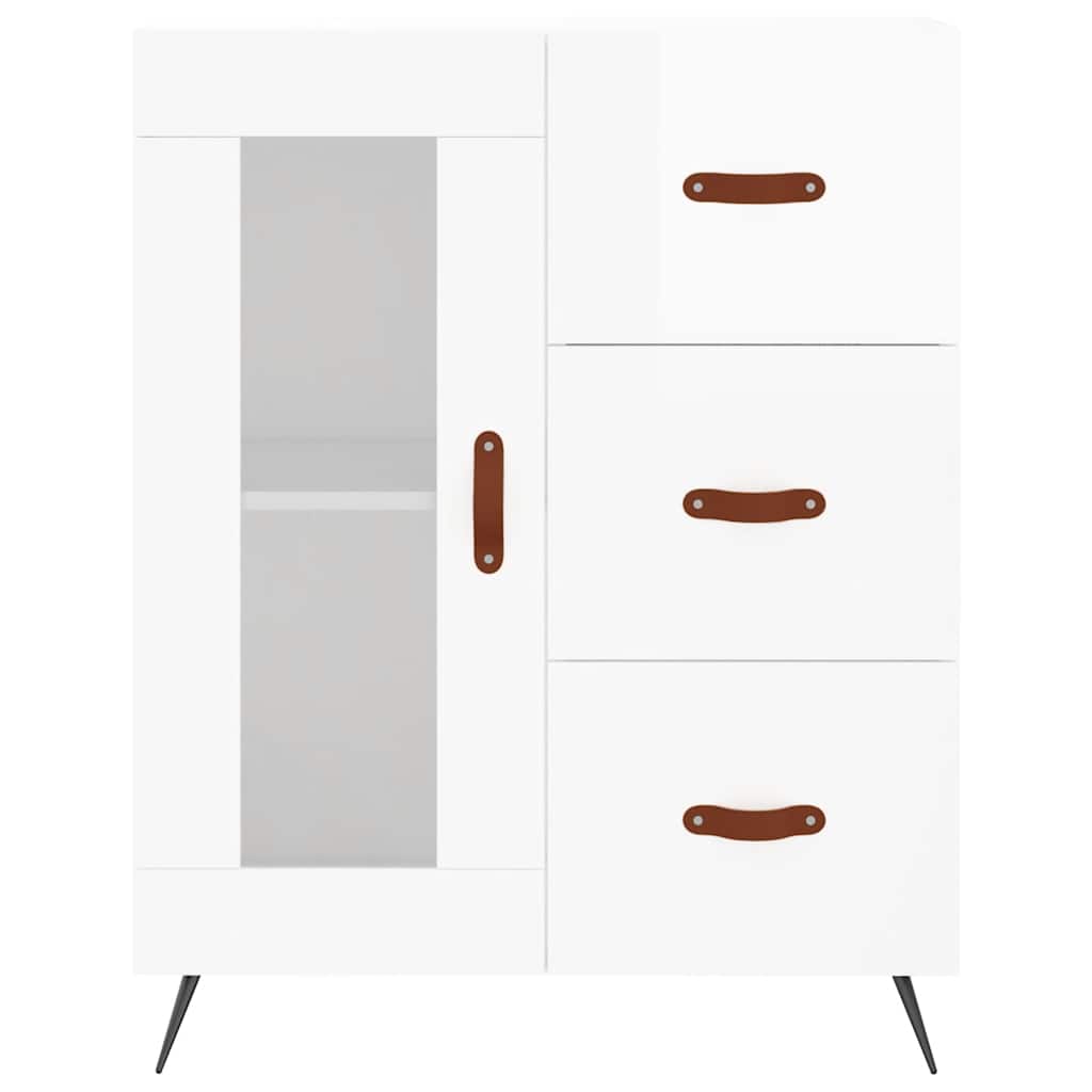 Sideboard Hochglanz-Weiß 69,5x34x90 cm Holzwerkstoff