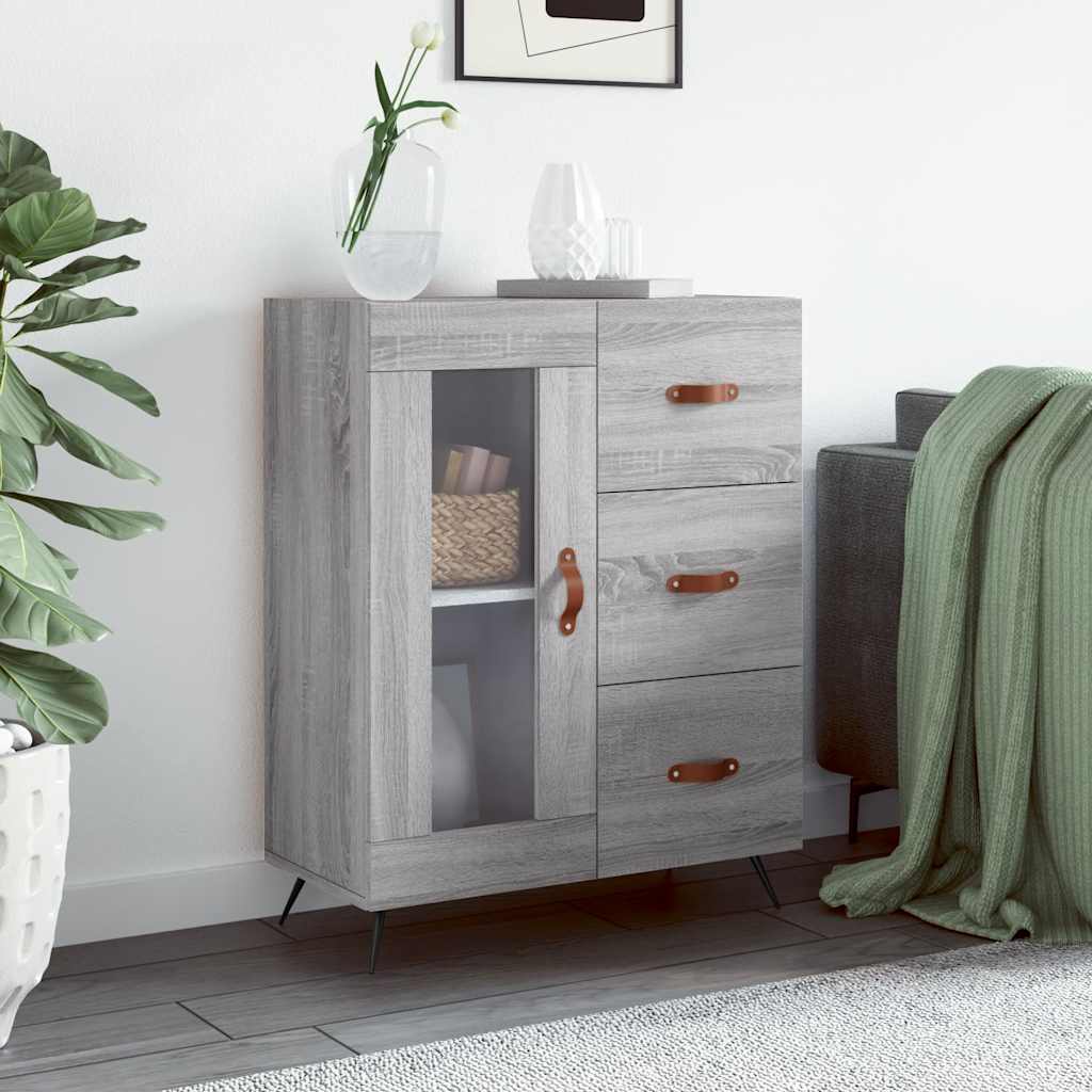 Sideboard Grau Sonoma 69,5x34x90 cm Holzwerkstoff