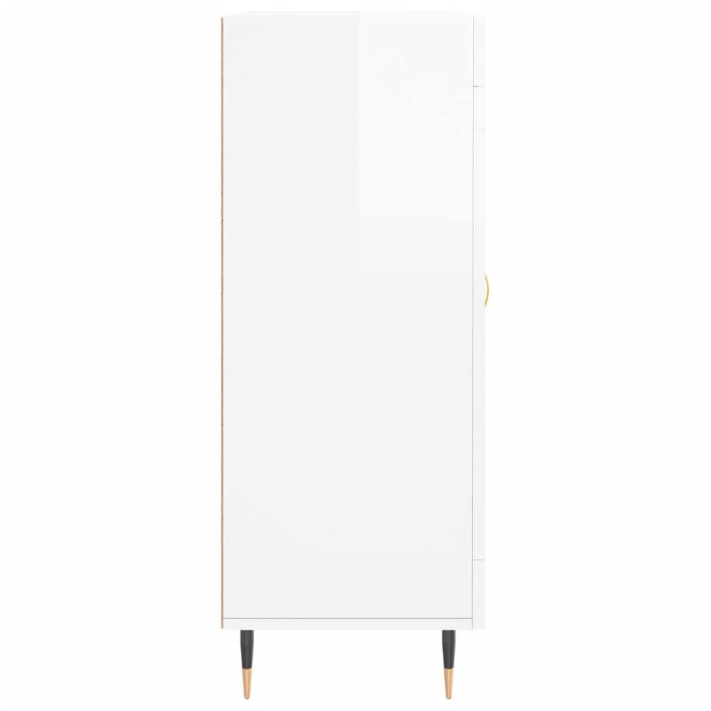 Sideboard Hochglanz-Weiß 69,5x34x90 cm Holzwerkstoff