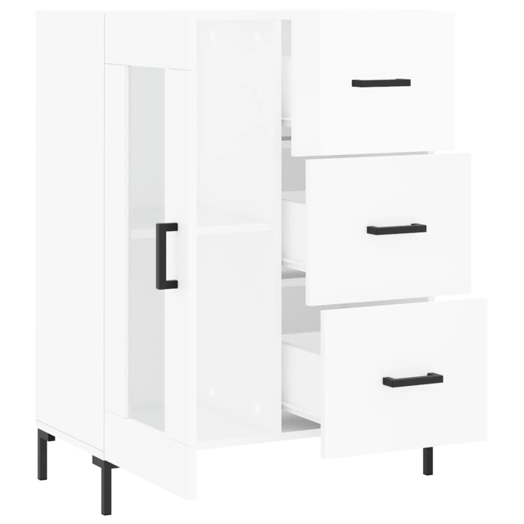 Sideboard Hochglanz-Weiß 69,5x34x90 cm Holzwerkstoff