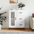 Sideboard Hochglanz-Weiß 69,5x34x90 cm Holzwerkstoff