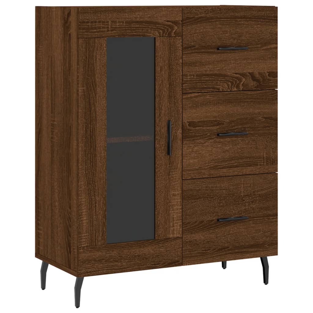 Sideboard Braun Eichen-Optik 69,5x34x90 cm Holzwerkstoff