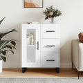 Sideboard Hochglanz-Weiß 69,5x34x90 cm Holzwerkstoff
