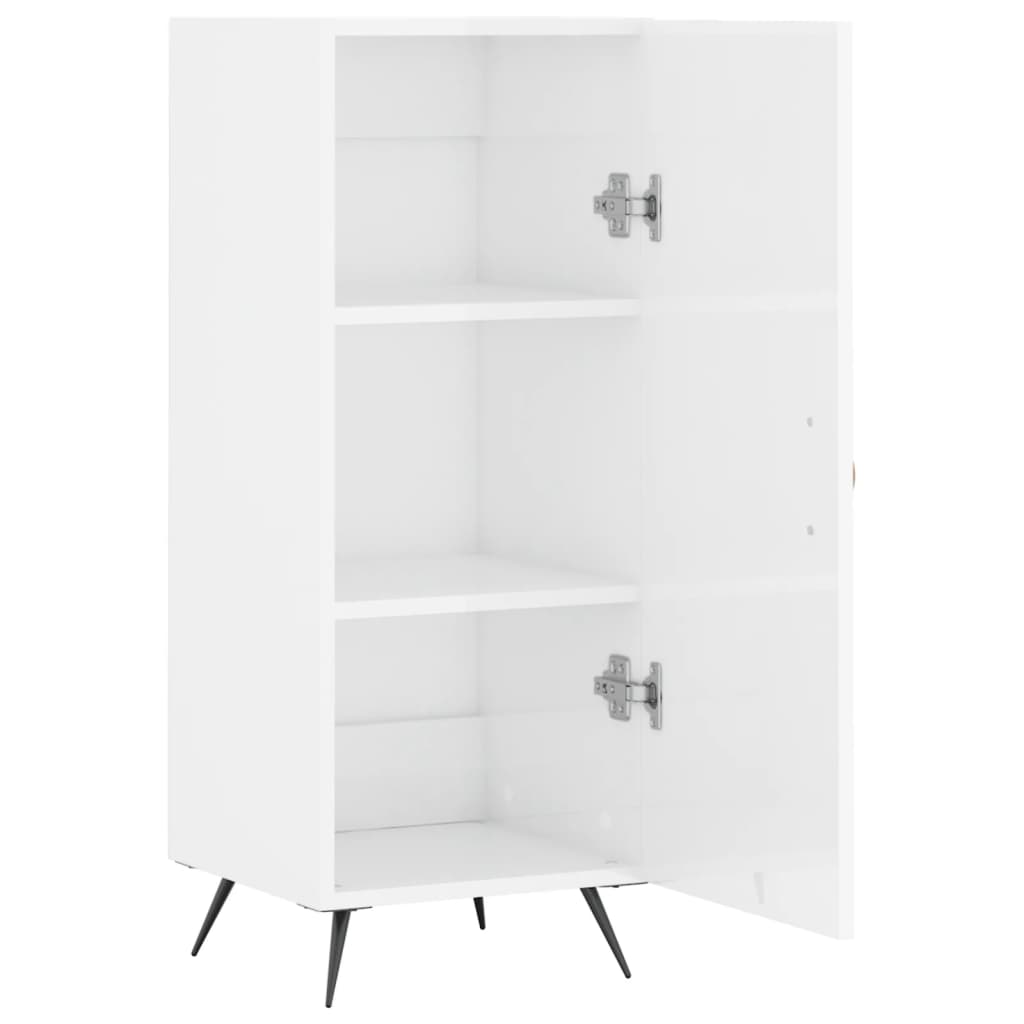 Sideboard Hochglanz-Weiß 34,5x34x90 cm Holzwerkstoff