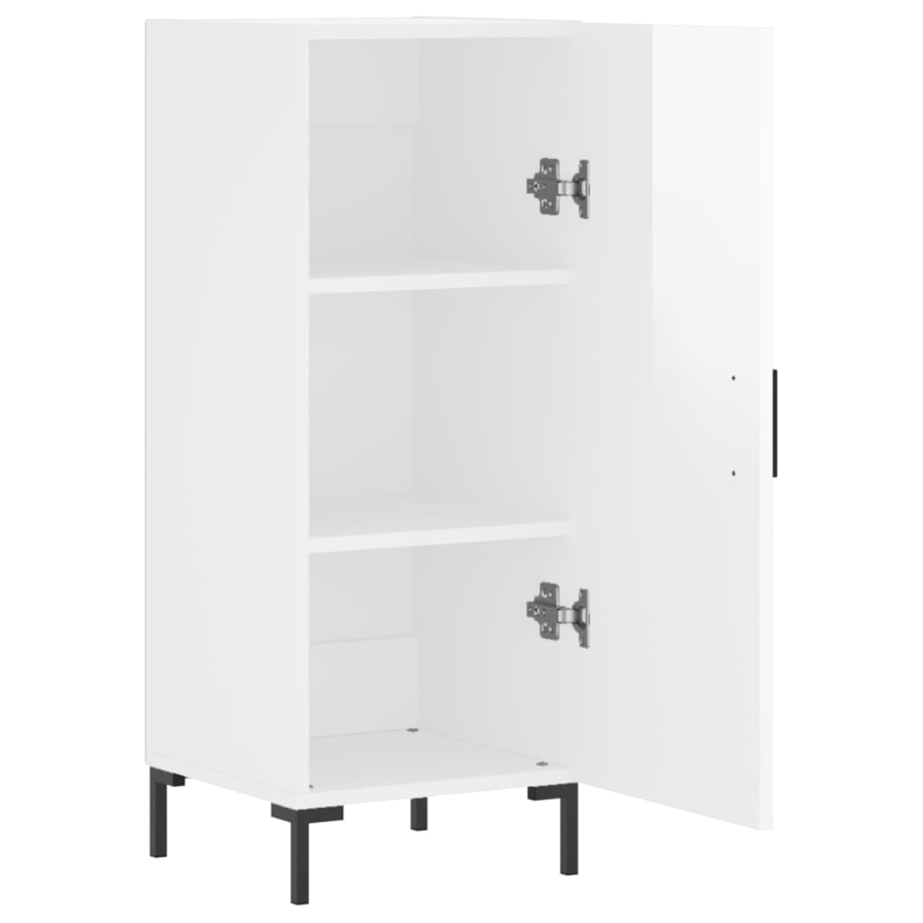 Sideboard Hochglanz-Weiß 34,5x34x90 cm Holzwerkstoff
