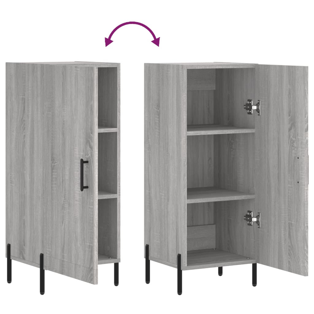Sideboard Grau Sonoma 34,5x34x90 cm Holzwerkstoff
