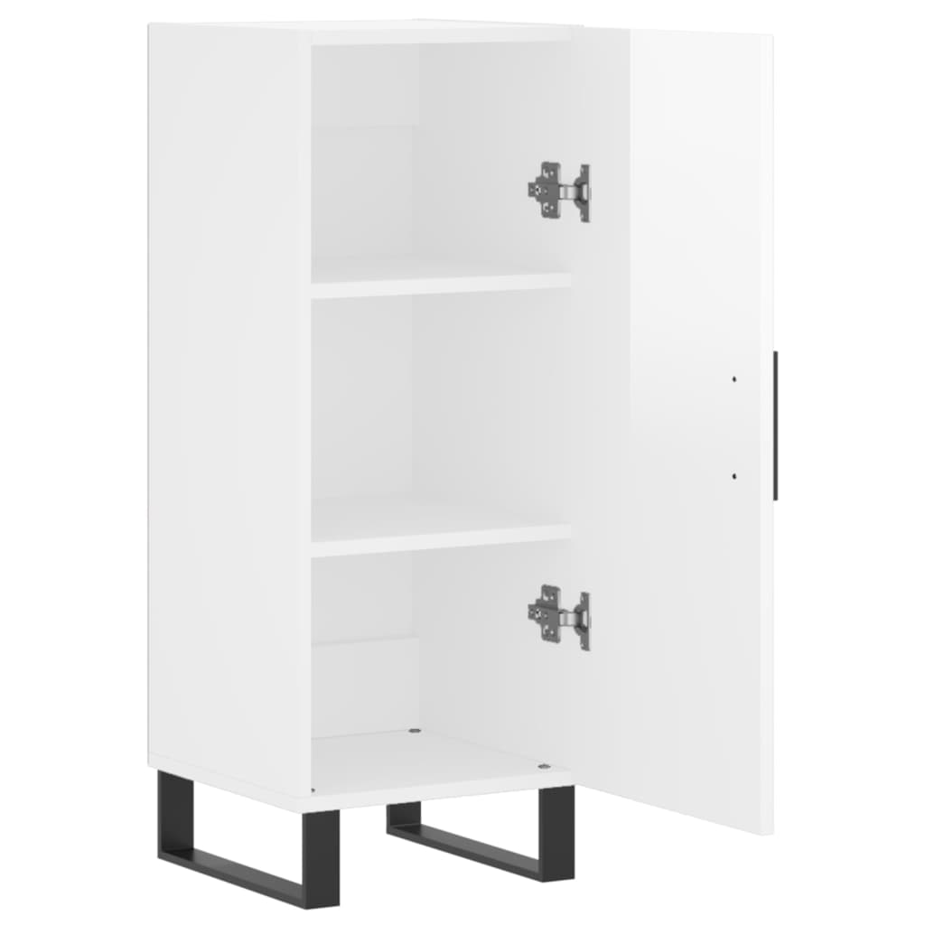 Sideboard Hochglanz-Weiß 34,5x34x90 cm Holzwerkstoff