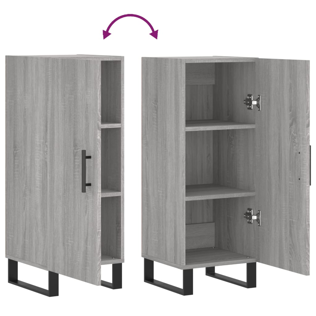 Sideboard Grau Sonoma 34,5x34x90 cm Holzwerkstoff