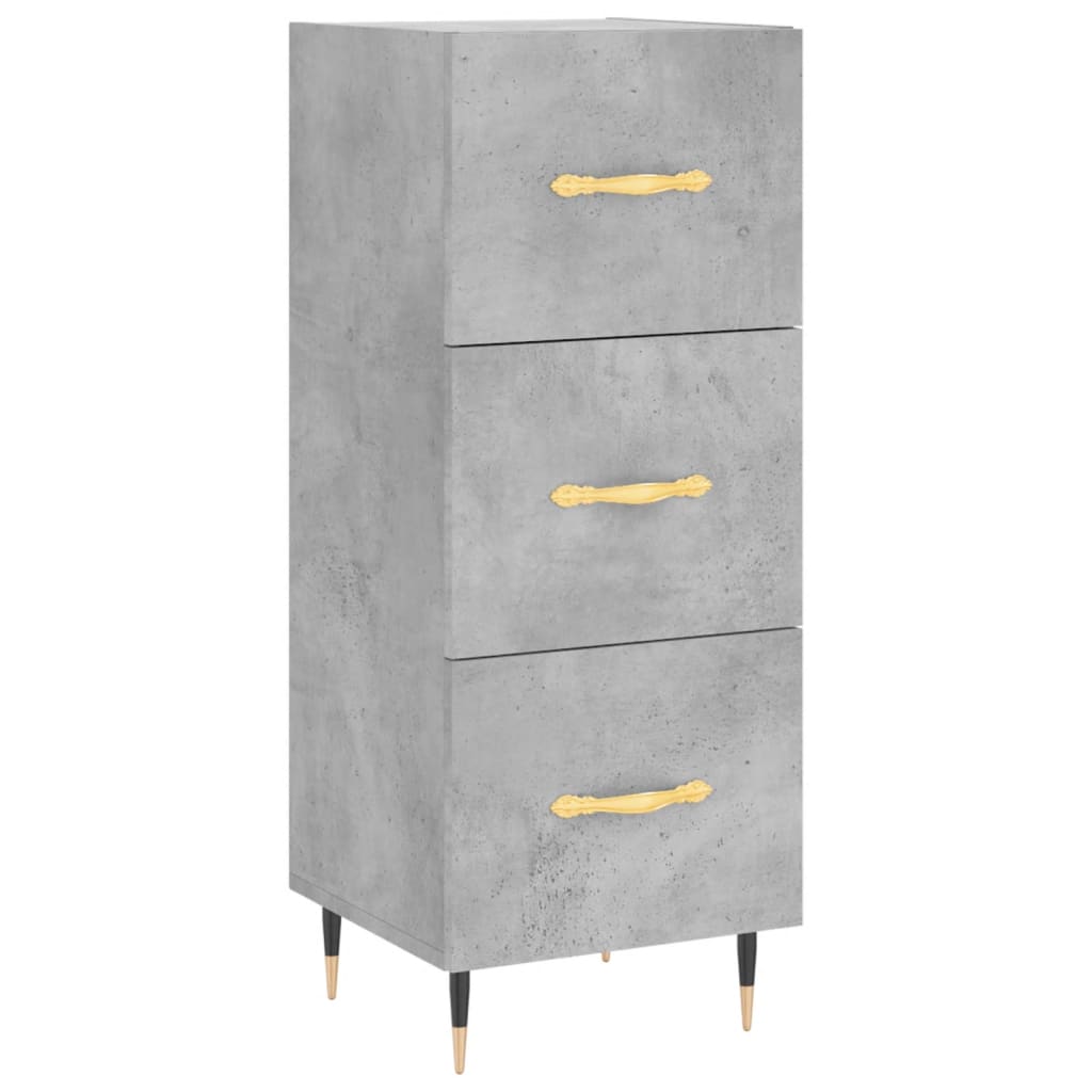 Sideboard Betongrau 34,5x34x90 cm Holzwerkstoff