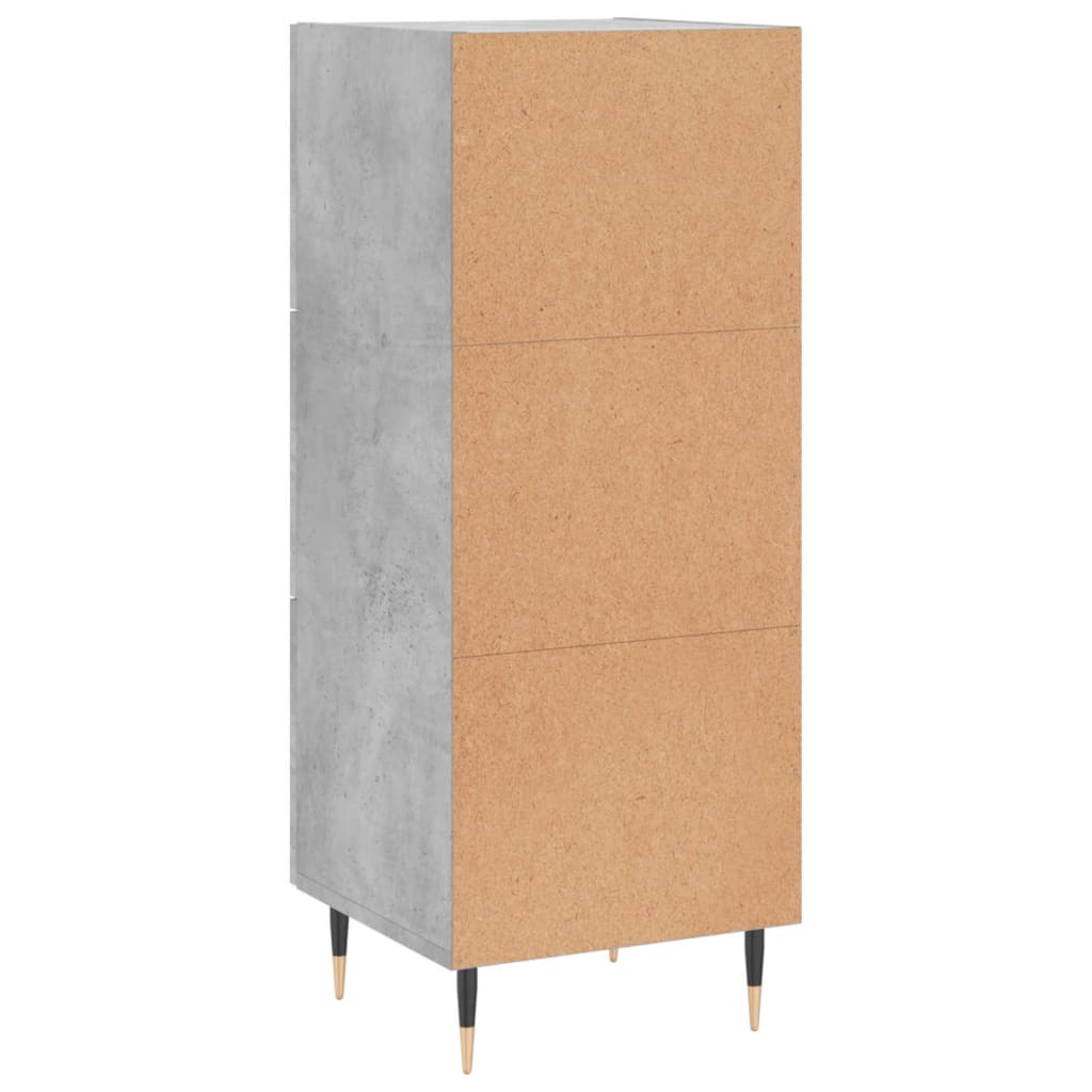 Sideboard Betongrau 34,5x34x90 cm Holzwerkstoff