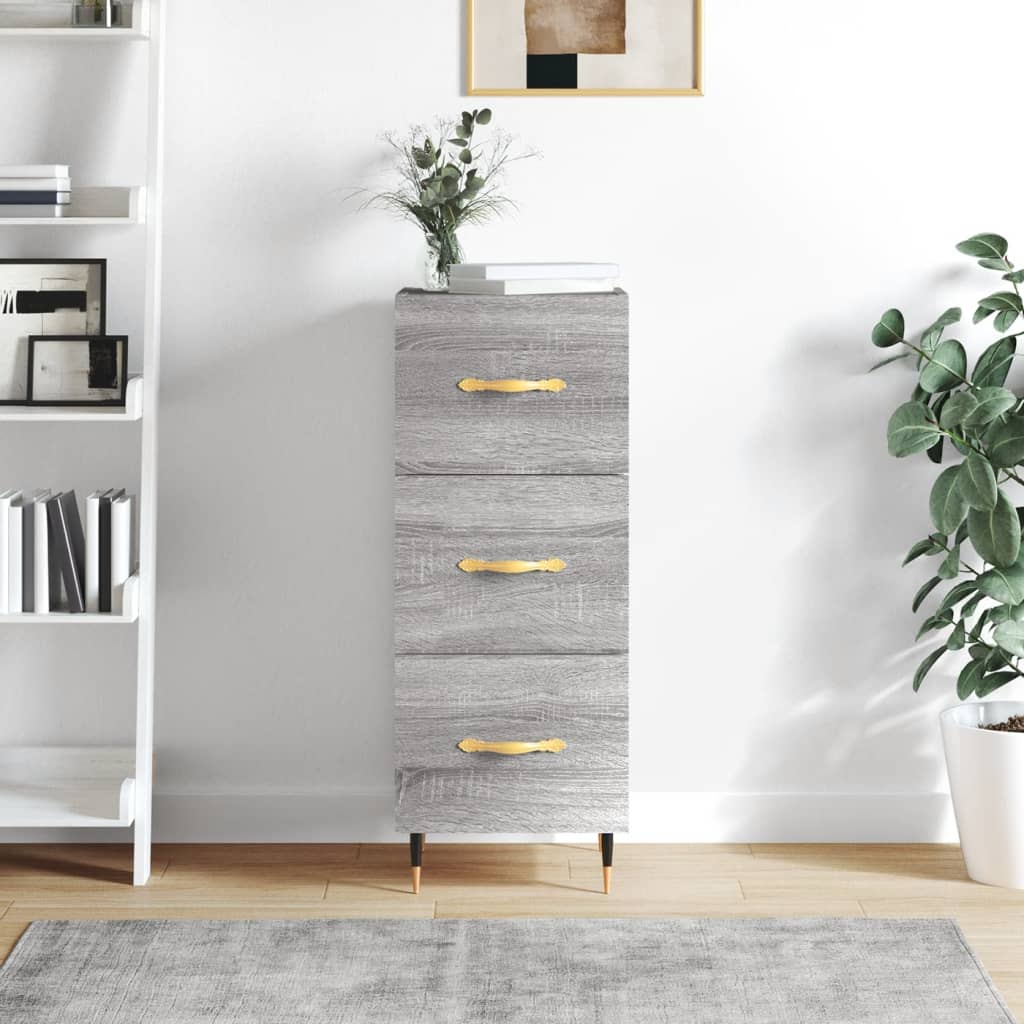 Sideboard Grau Sonoma 34,5x34x90 cm Holzwerkstoff