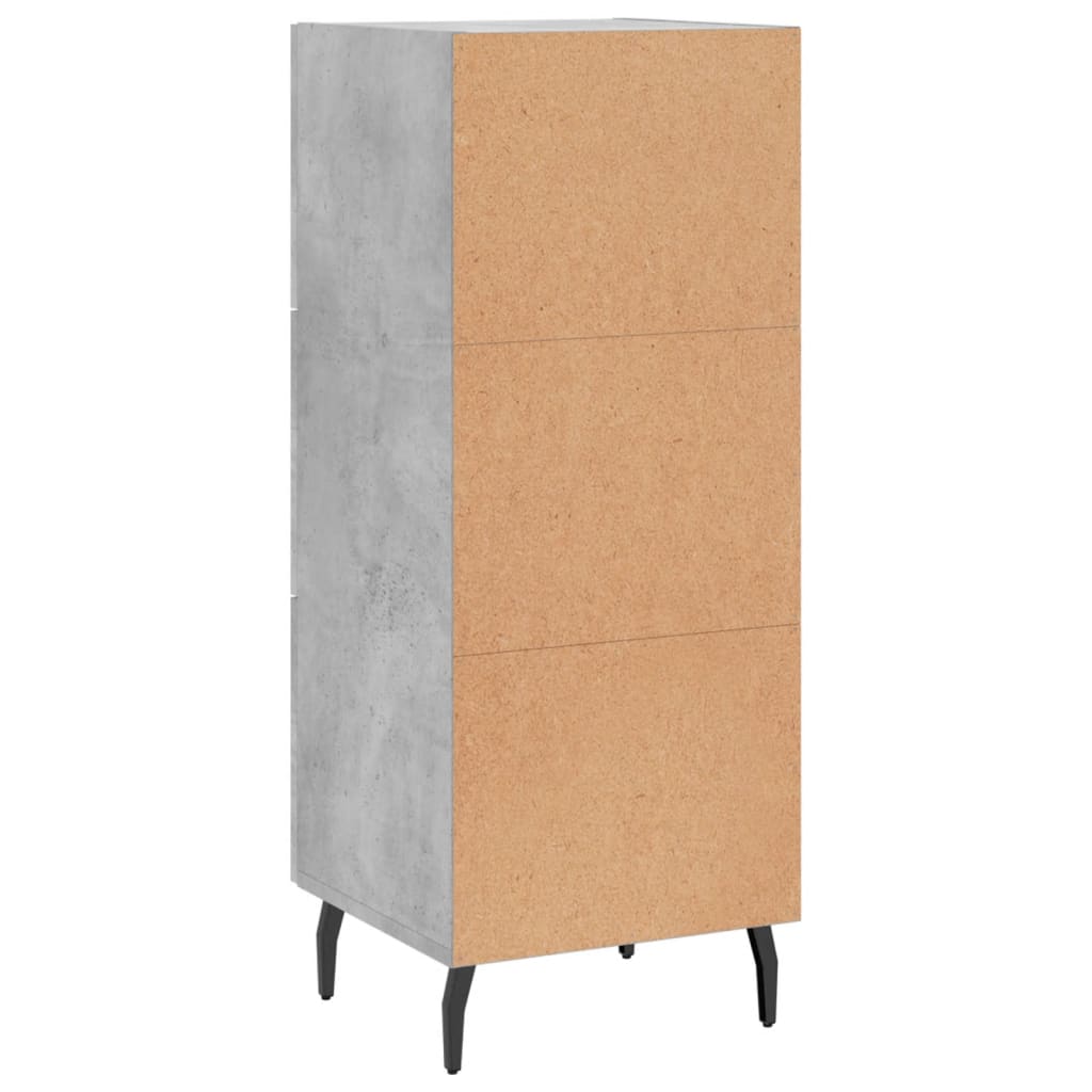 Sideboard Betongrau 34,5x34x90 cm Holzwerkstoff