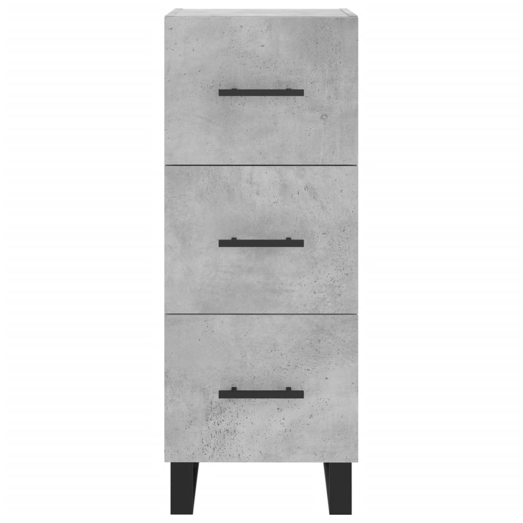 Sideboard Betongrau 34,5x34x90 cm Holzwerkstoff