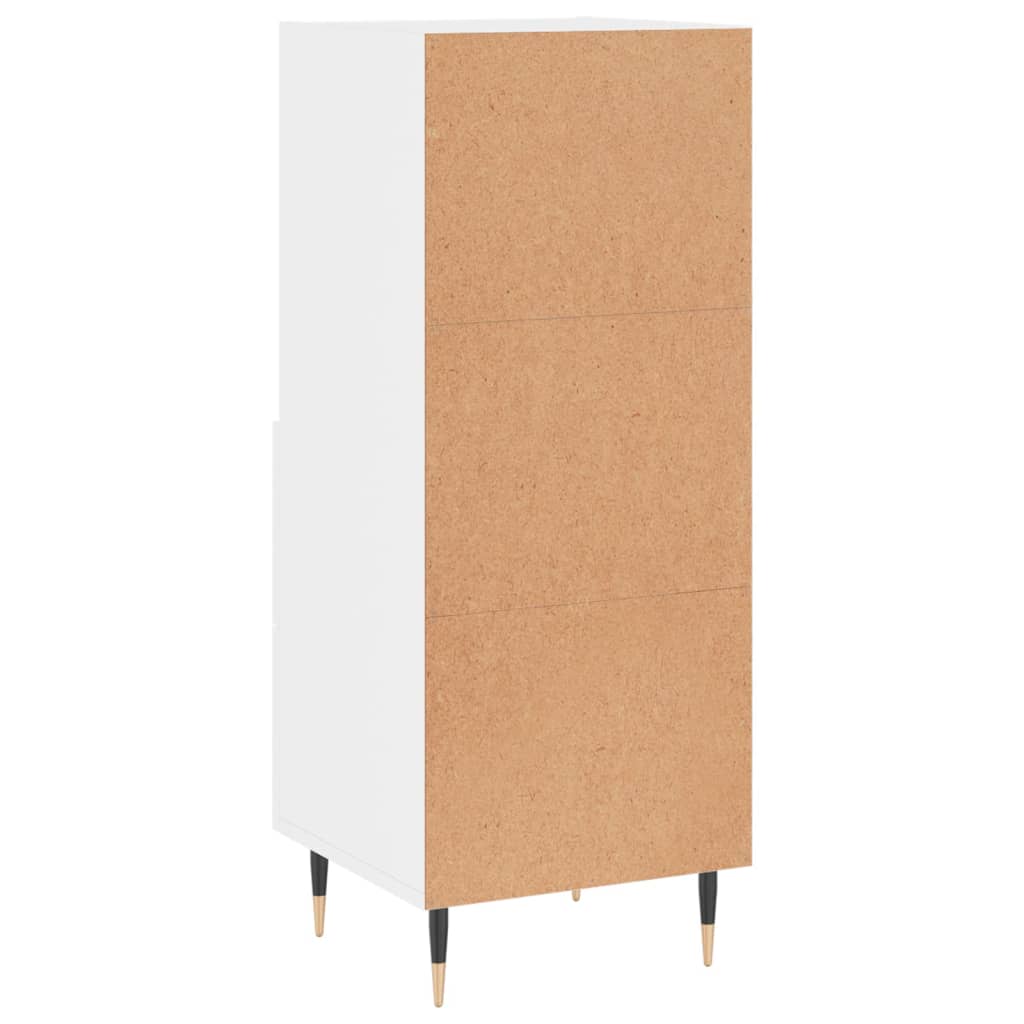 Sideboard Hochglanz-Weiß 34,5x34x90 cm Holzwerkstoff