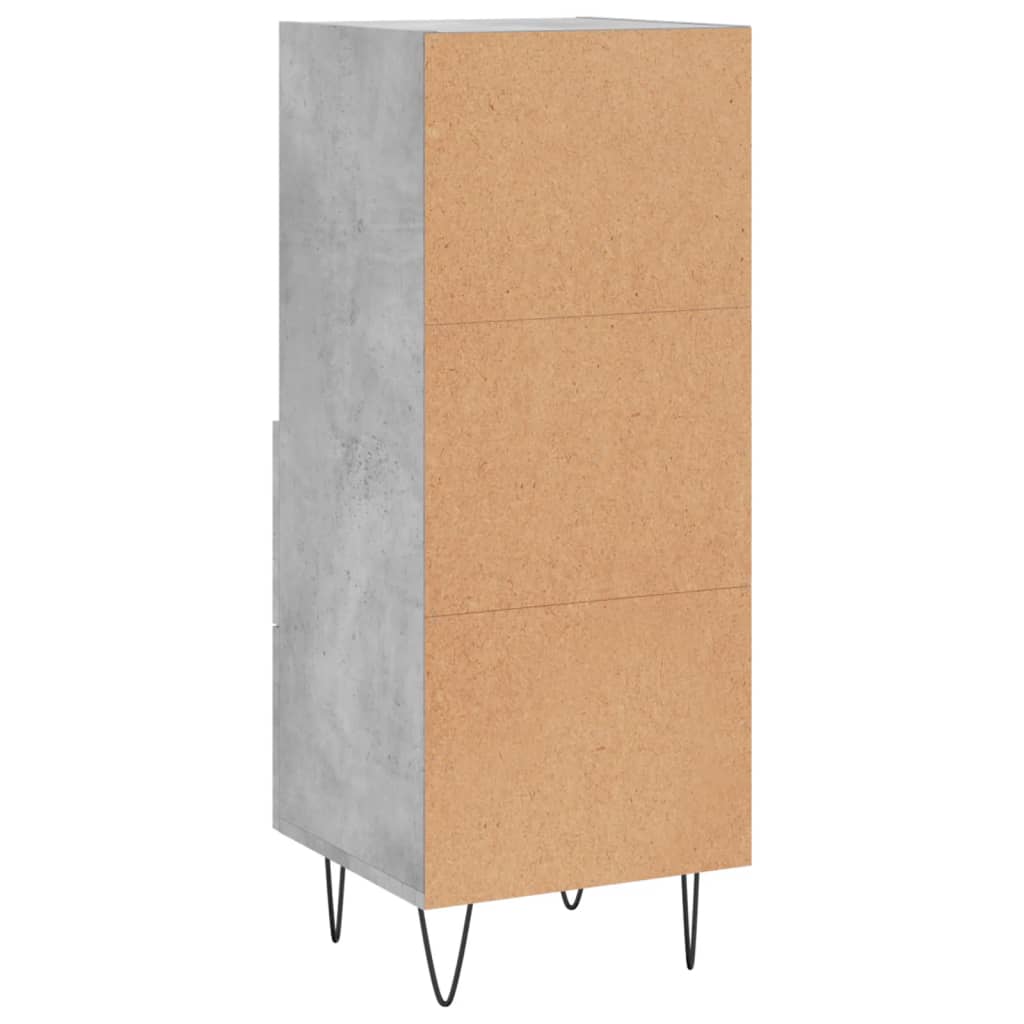 Sideboard Betongrau 34,5x34x90 cm Holzwerkstoff