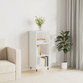 Sideboard Hochglanz-Weiß 34,5x32,5x90 cm Holzwerkstoff