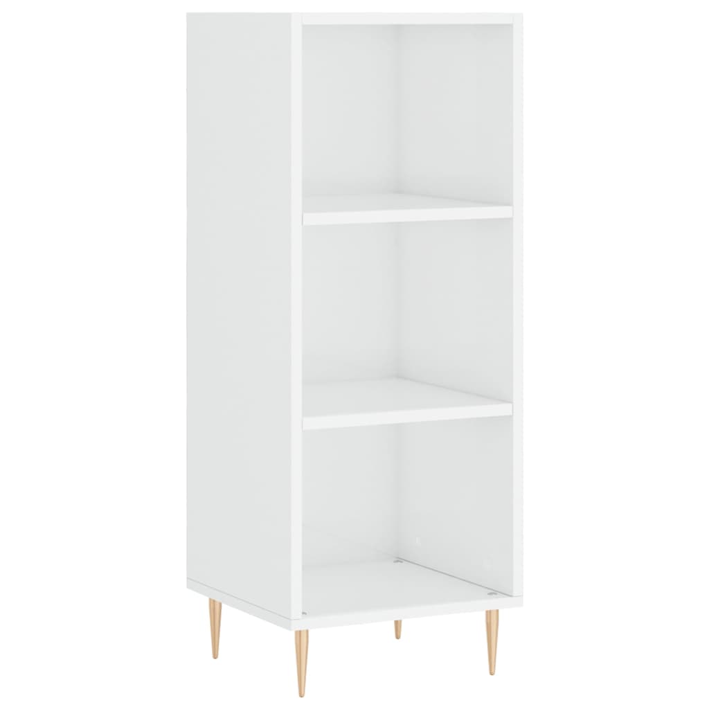 Sideboard Hochglanz-Weiß 34,5x32,5x90 cm Holzwerkstoff