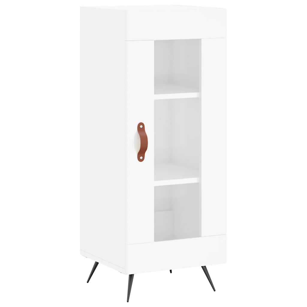 Sideboard Hochglanz-Weiß 34,5x34x90 cm Holzwerkstoff
