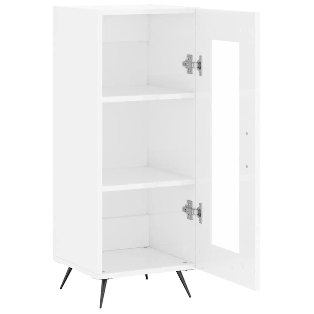 Sideboard Hochglanz-Weiß 34,5x34x90 cm Holzwerkstoff