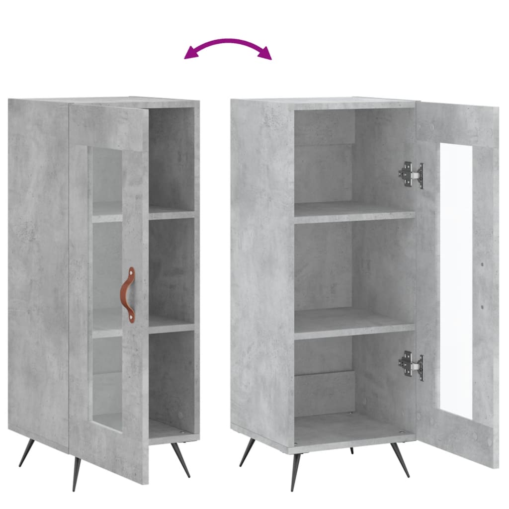 Sideboard Betongrau 34,5x34x90 cm Holzwerkstoff