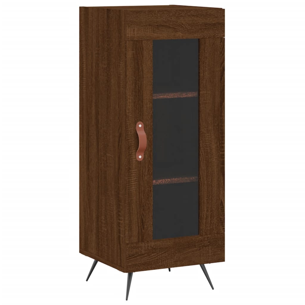 Sideboard Braun Eichen-Optik 34,5x34x90 cm Holzwerkstoff