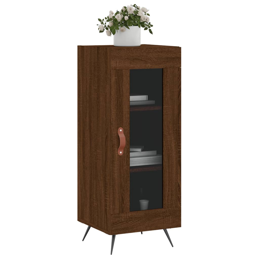 Sideboard Braun Eichen-Optik 34,5x34x90 cm Holzwerkstoff