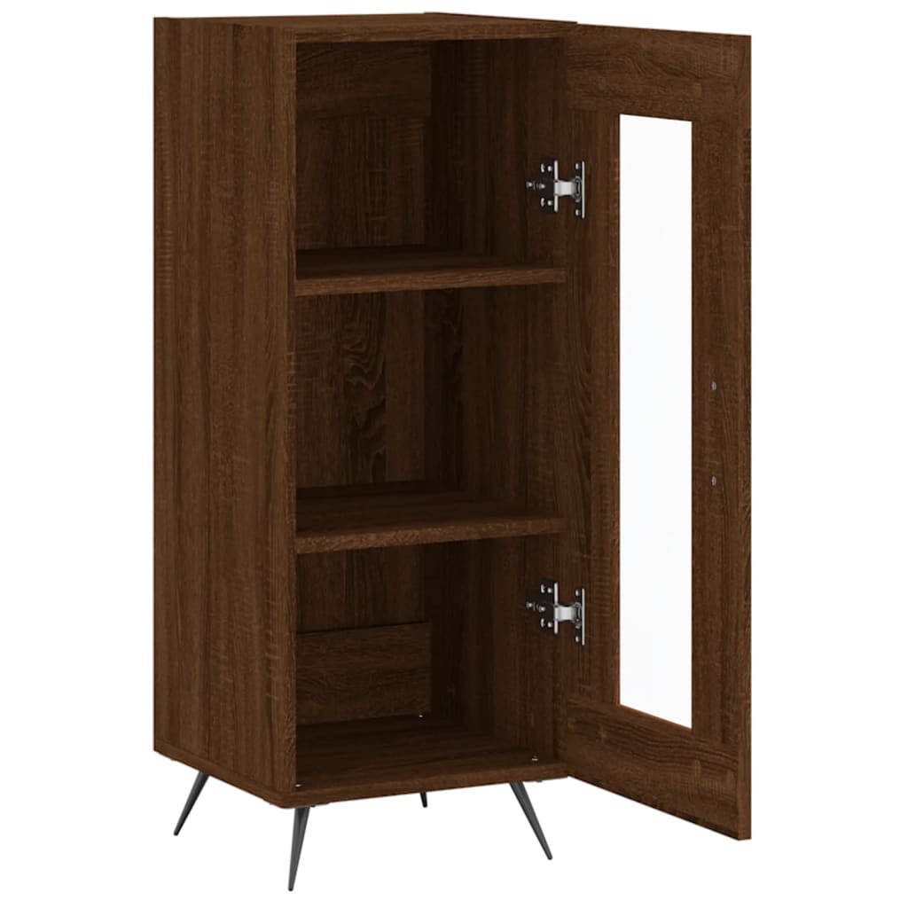 Sideboard Braun Eichen-Optik 34,5x34x90 cm Holzwerkstoff