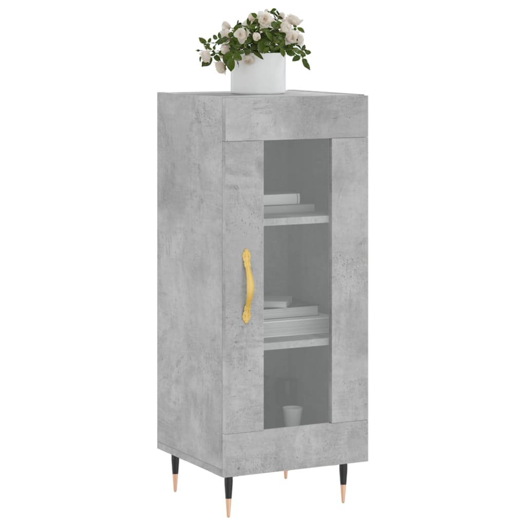 Sideboard Betongrau 34,5x34x90 cm Holzwerkstoff