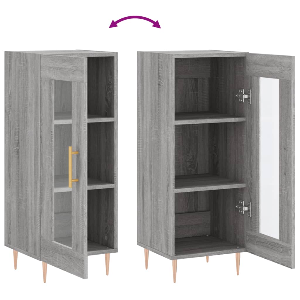 Sideboard Grau Sonoma 34,5x34x90 cm Holzwerkstoff