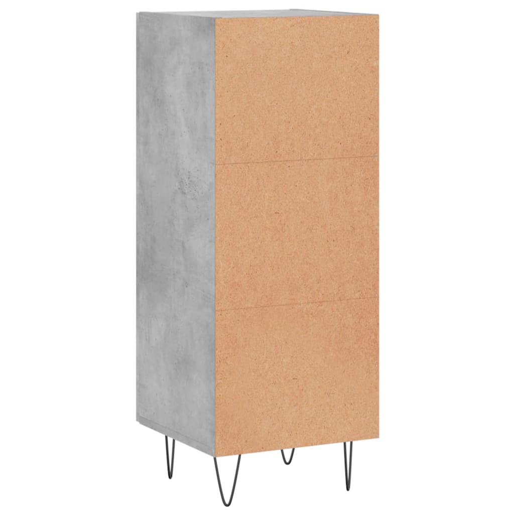 Sideboard Betongrau 34,5x34x90 cm Holzwerkstoff