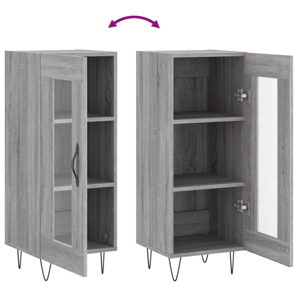 Sideboard Grau Sonoma 34,5x34x90 cm Holzwerkstoff