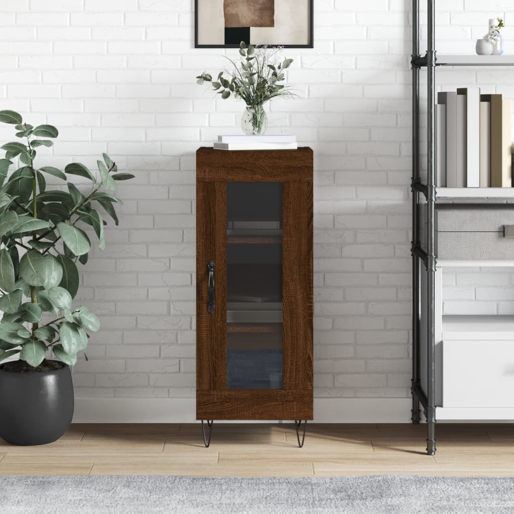 Sideboard Braun Eichen-Optik 34,5x34x90 cm Holzwerkstoff